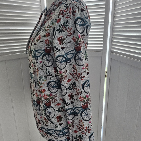 Bicycle Print Hoodie by LA Soul - Picture 4 of 8